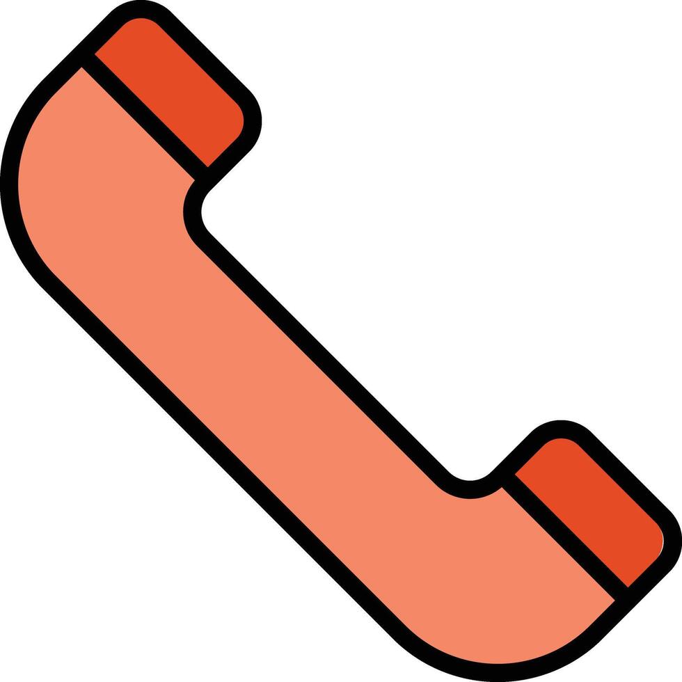 Phone Line Filled Icon Design vector