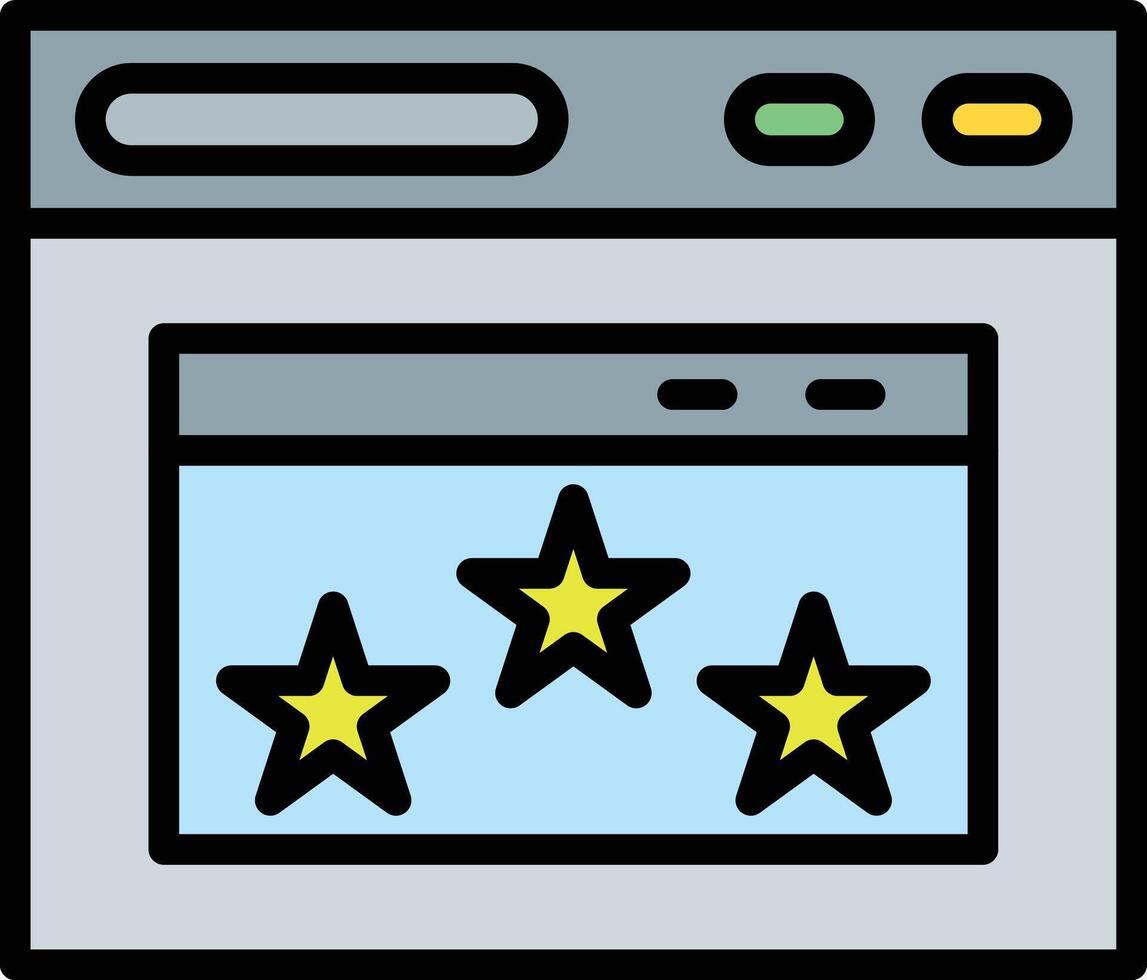 Page Rank Line Filled Icon Design vector