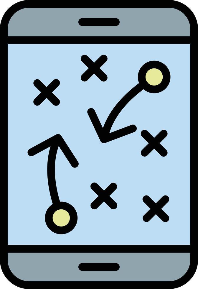 Strategy Planning Line Filled Icon Design vector