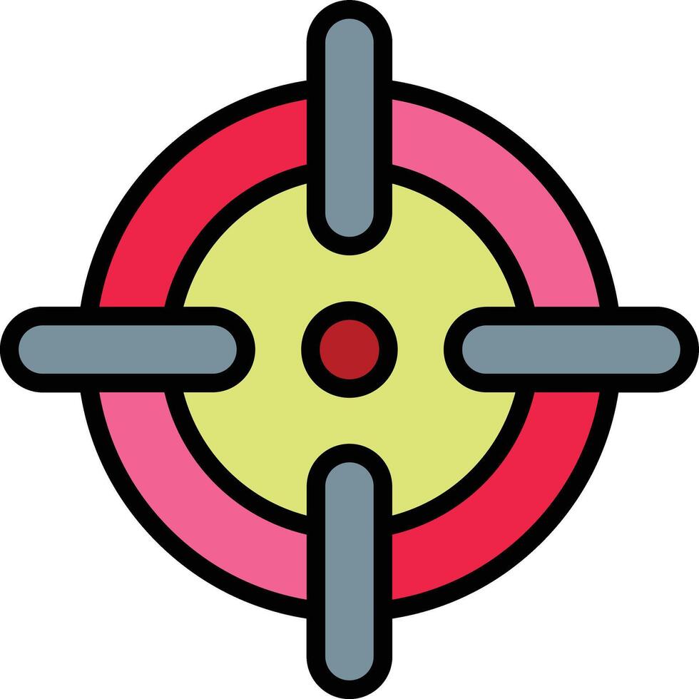 Target Line Filled Icon Design vector