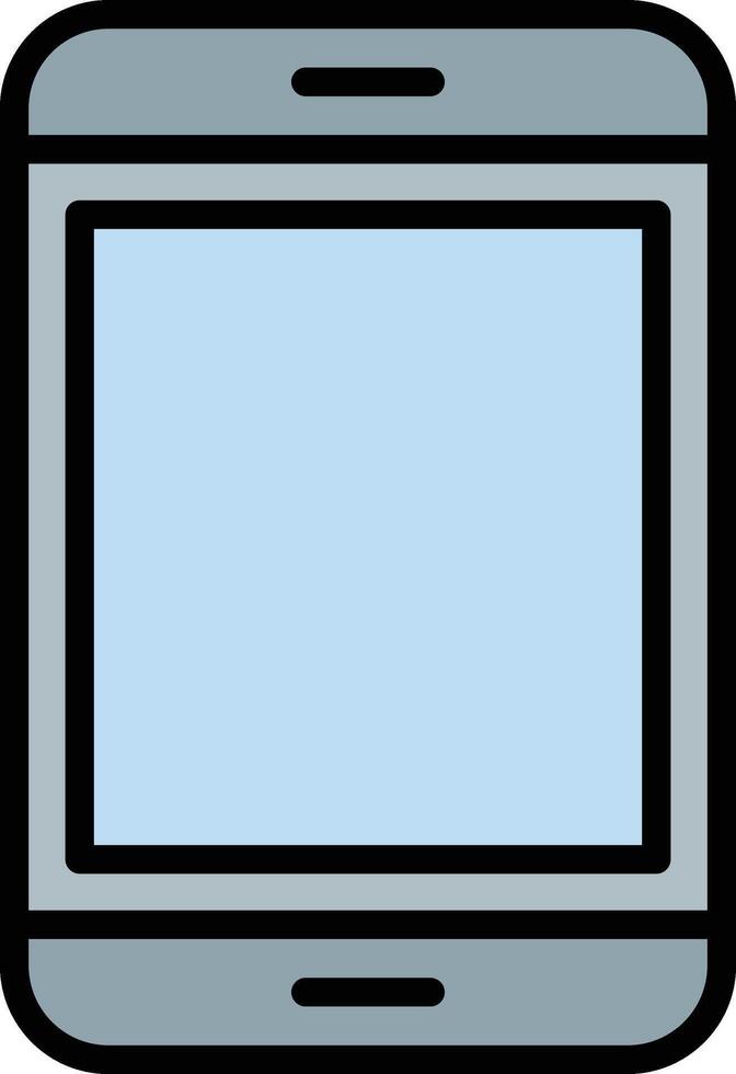 Mobile Line Filled Icon Design vector