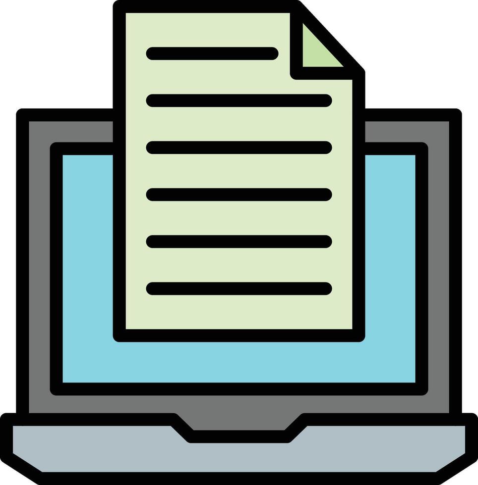 Page Line Filled Icon Design vector