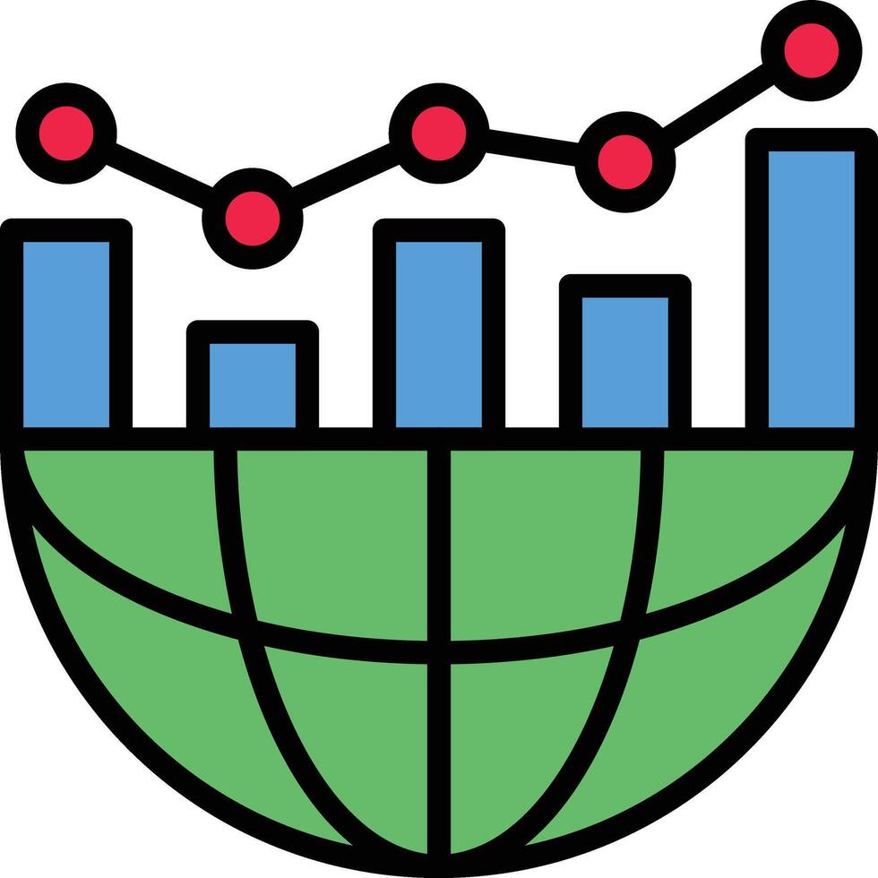 Metrics Line Filled Icon Design vector