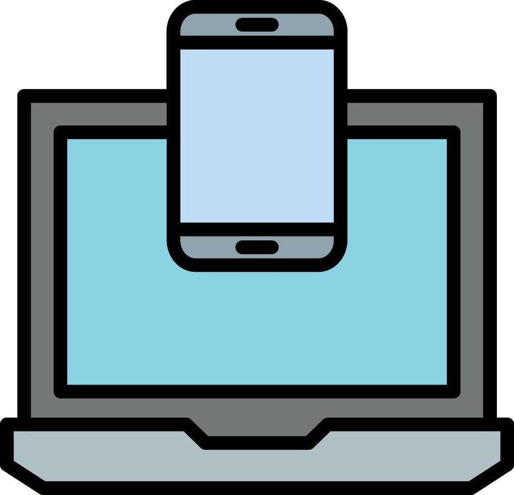 Responsive Line Filled Icon Design vector