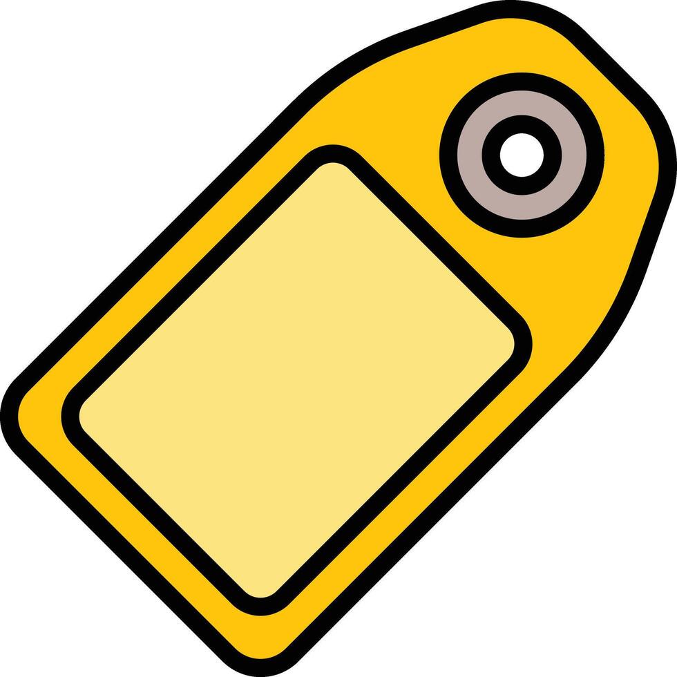 Tag Line Filled Icon Design vector