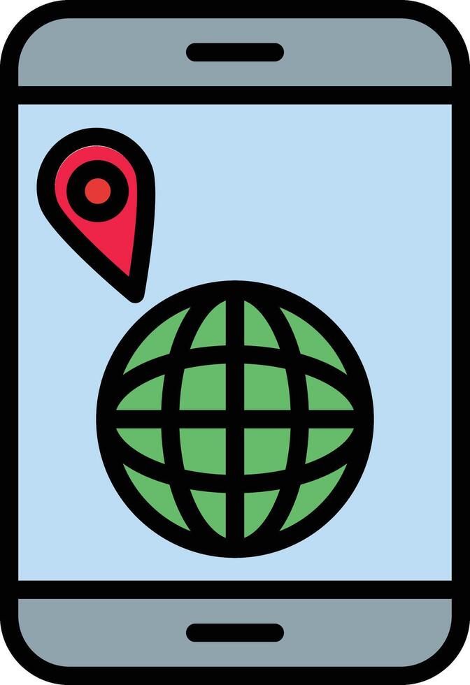 Local Ranking Line Filled Icon Design vector