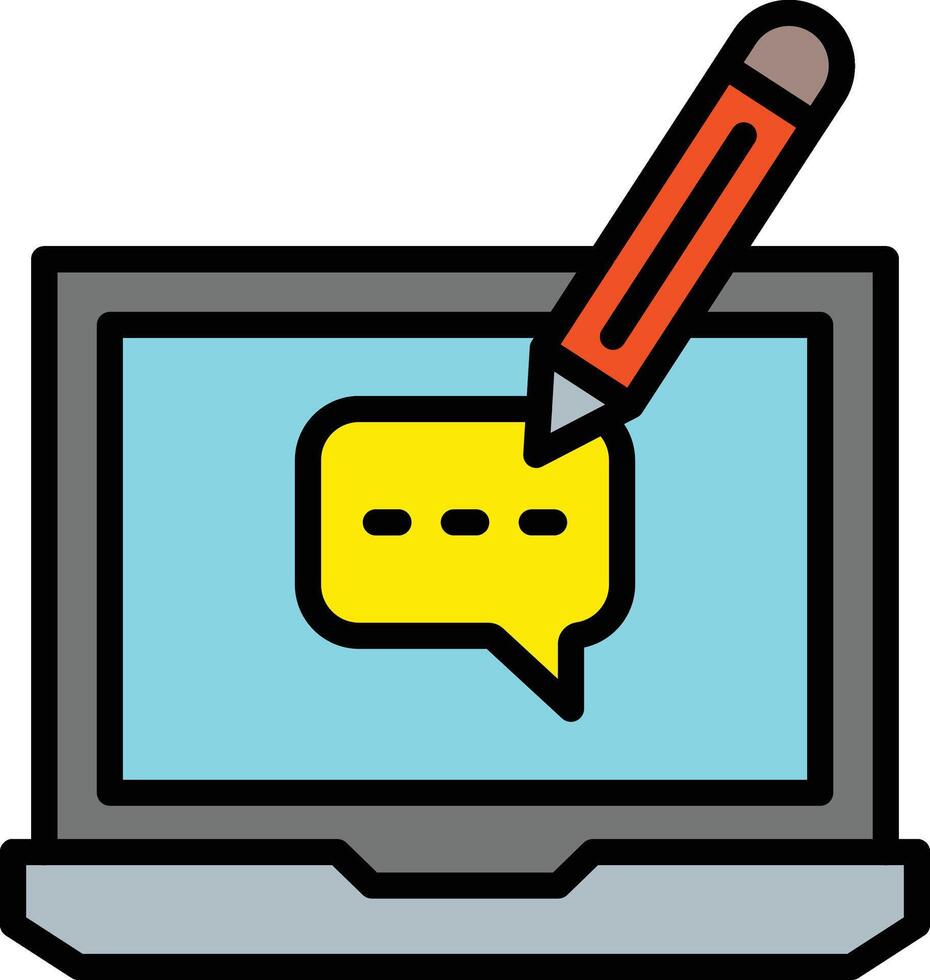 Feedback Line Filled Icon Design vector