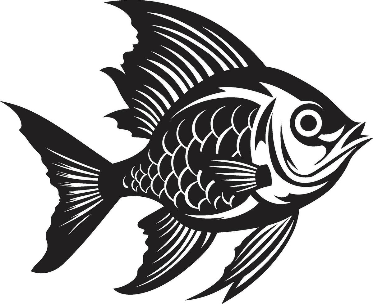 Coastal Creations Tropical River Fish Collection in Black Fishy Fun