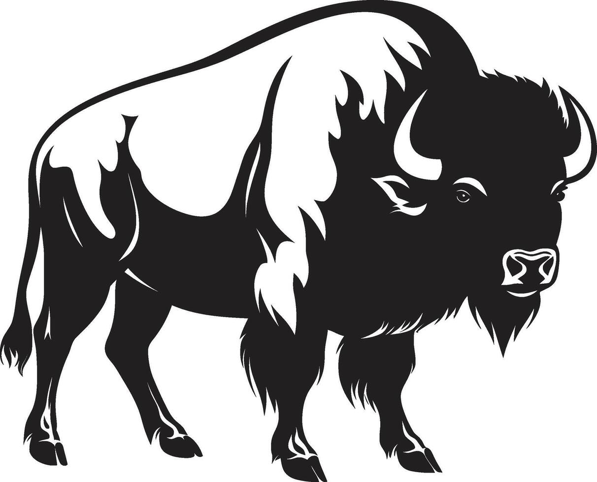 Dont Be Bisoned Out Get Your Black Logo Today Bisonically Bold A Black Logo Design vector