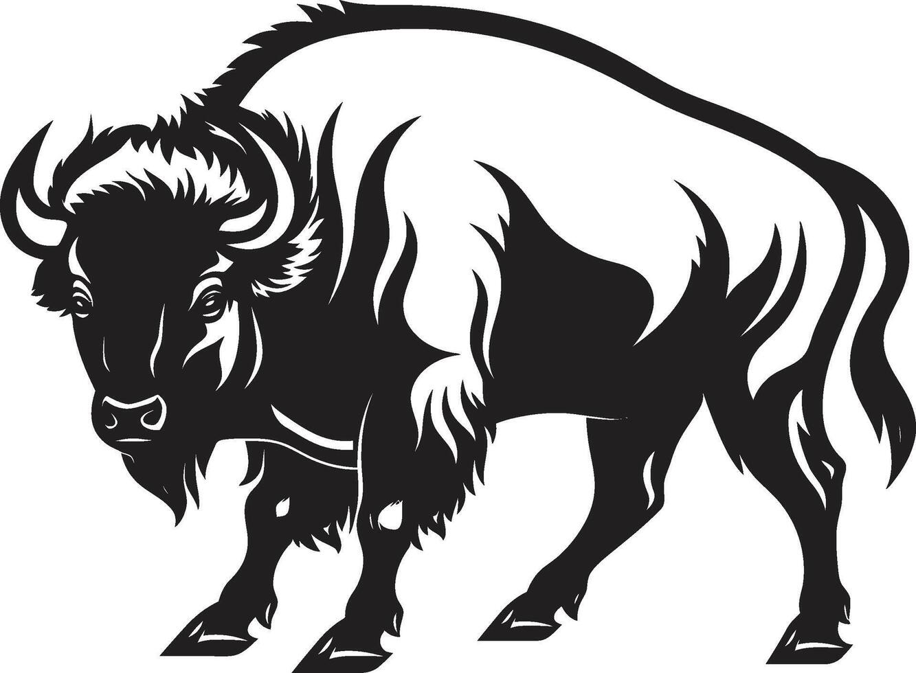 The Black Bison Way Strong Proud and Unforgettable Bison it or Bison it Out Choose the Powerful Black Logo vector