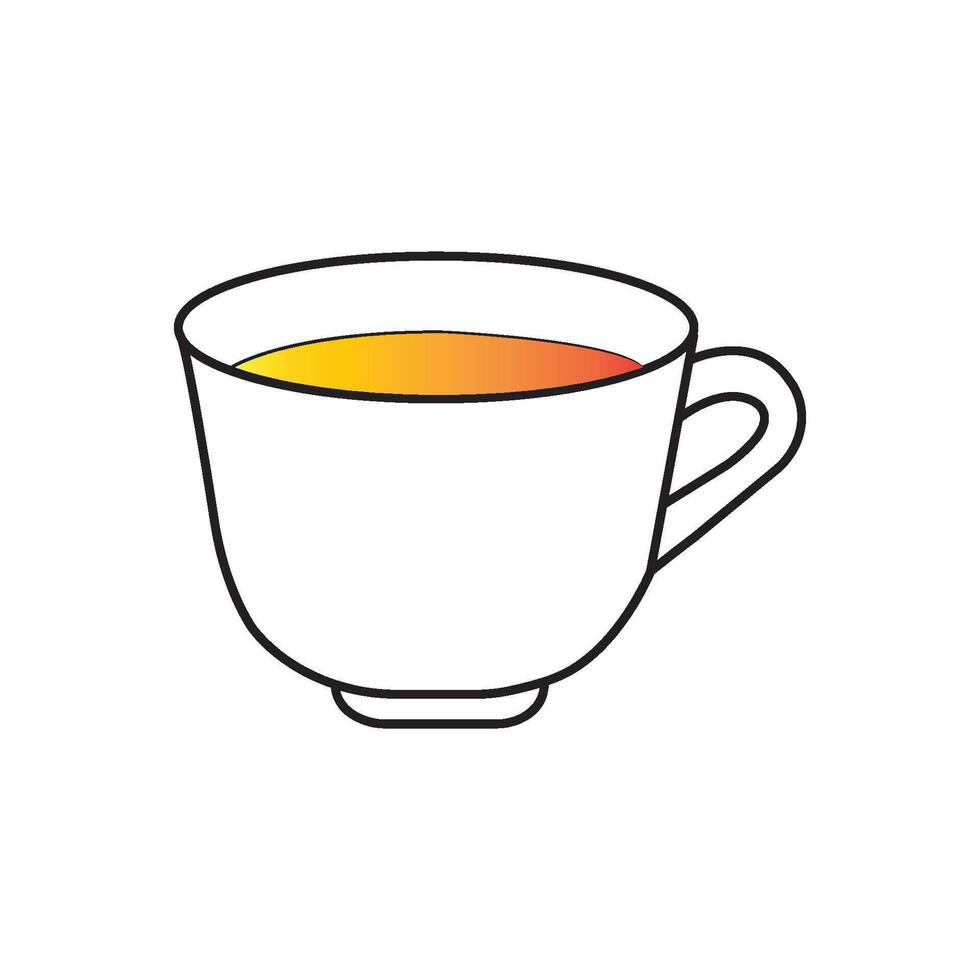 Cup of hot tea icon vector