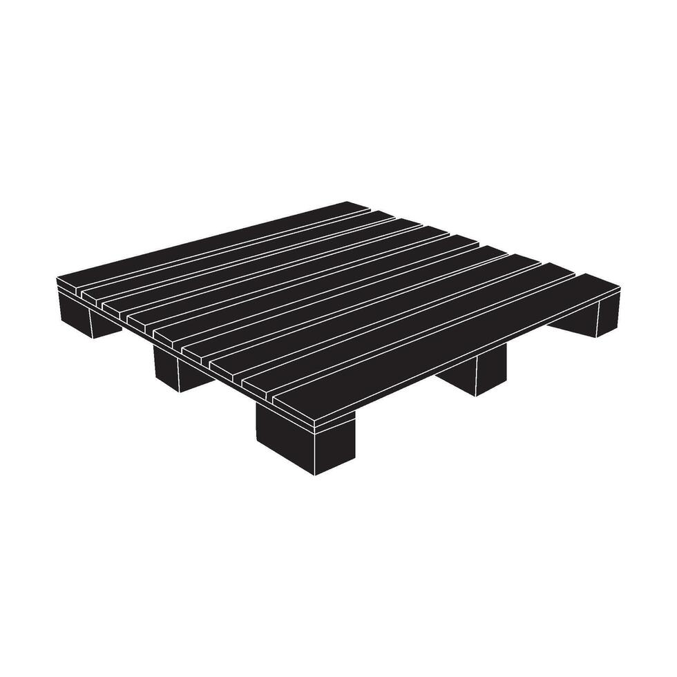 wooden pallet icon vector