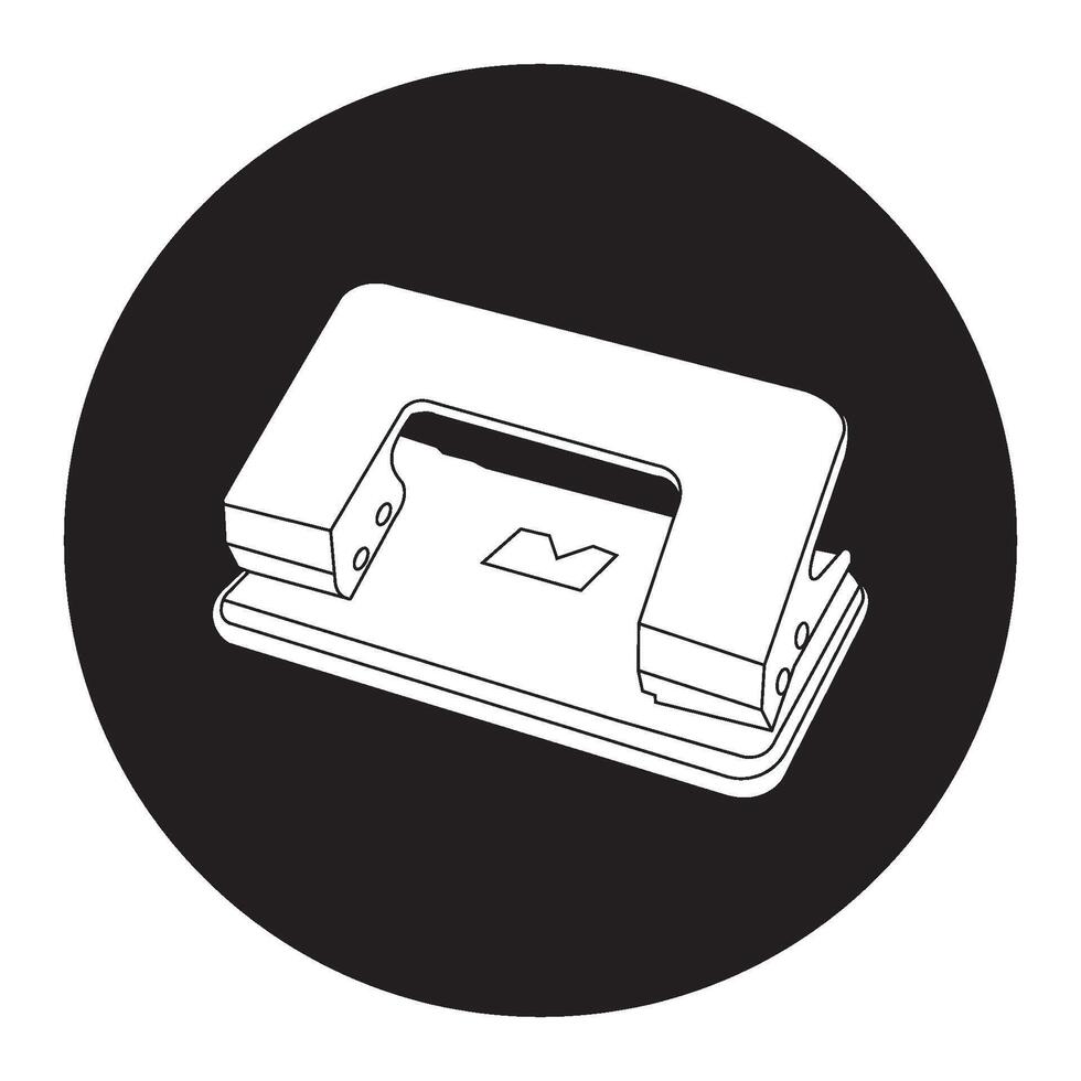 Paper hole puncher icon vector