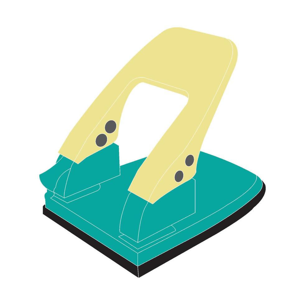 Paper hole puncher icon vector