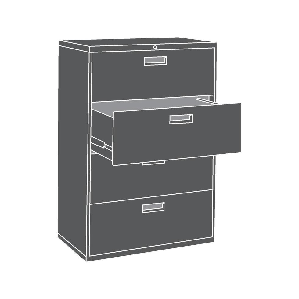Cabinet cupboard icon vector