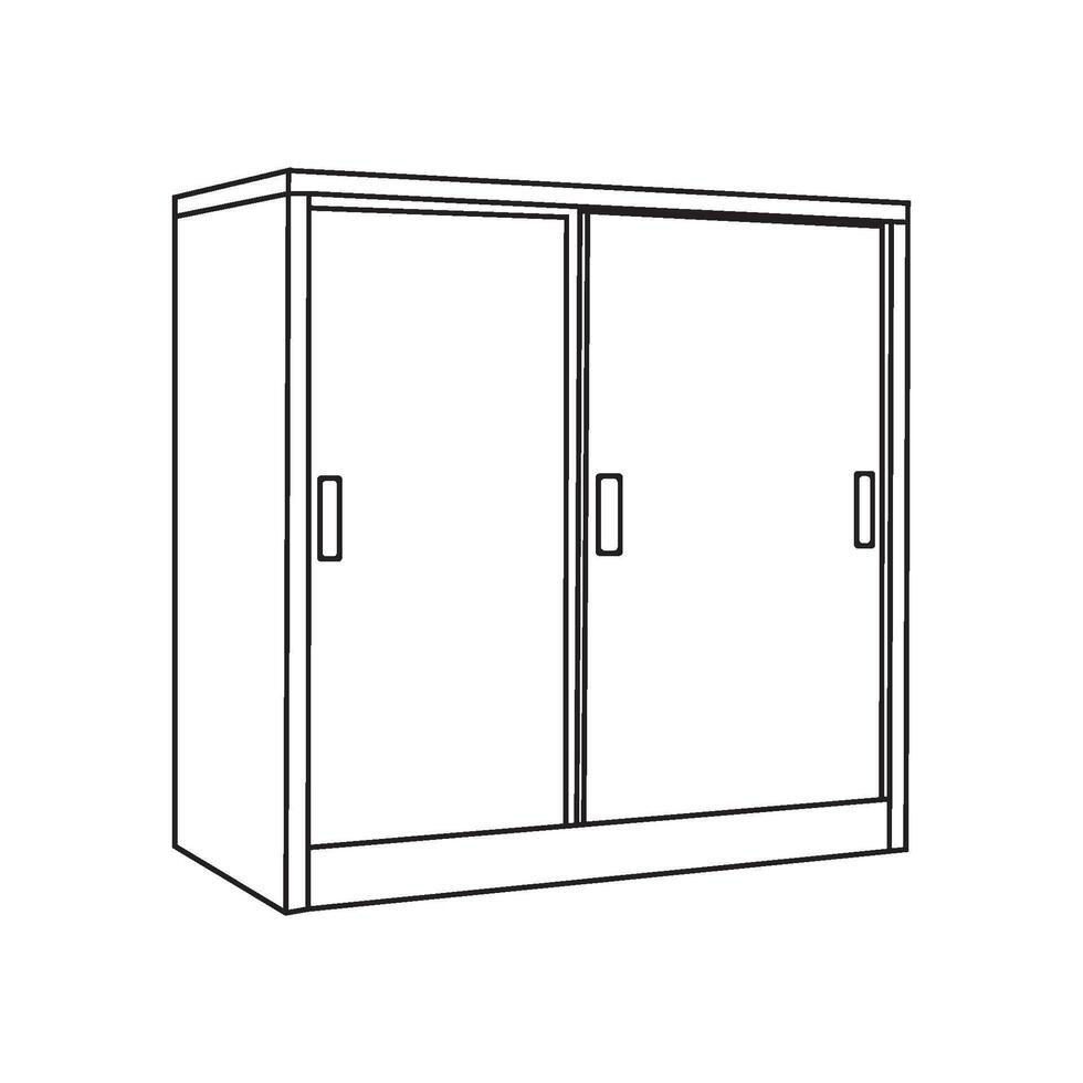 Cabinet cupboard icon vector
