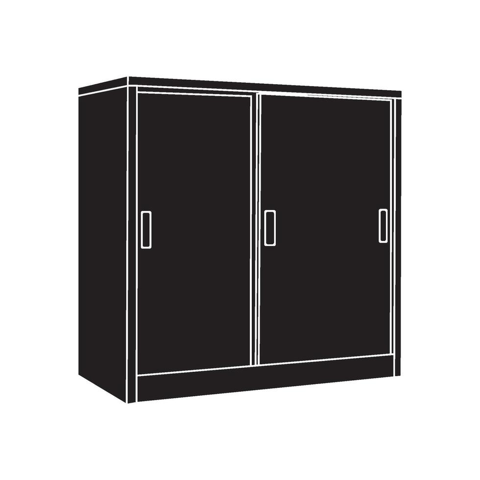 Cabinet cupboard icon vector