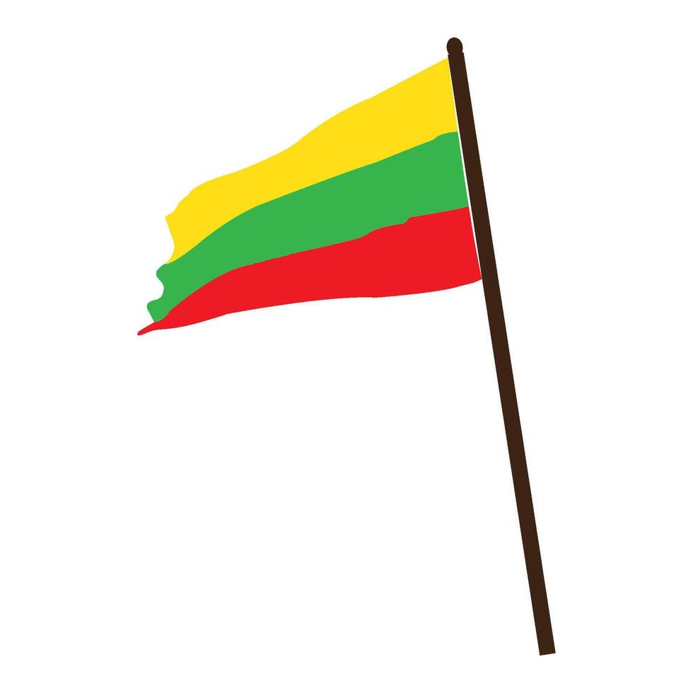 Lithuanian flag icon vector