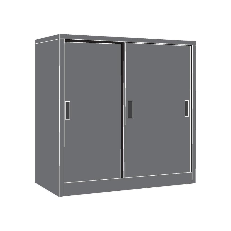 Cabinet cupboard icon vector