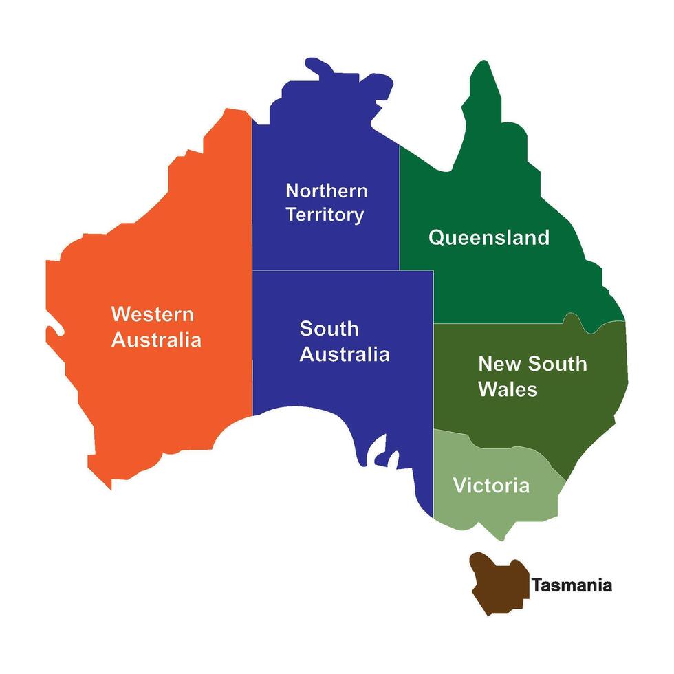 Australia map icon vector