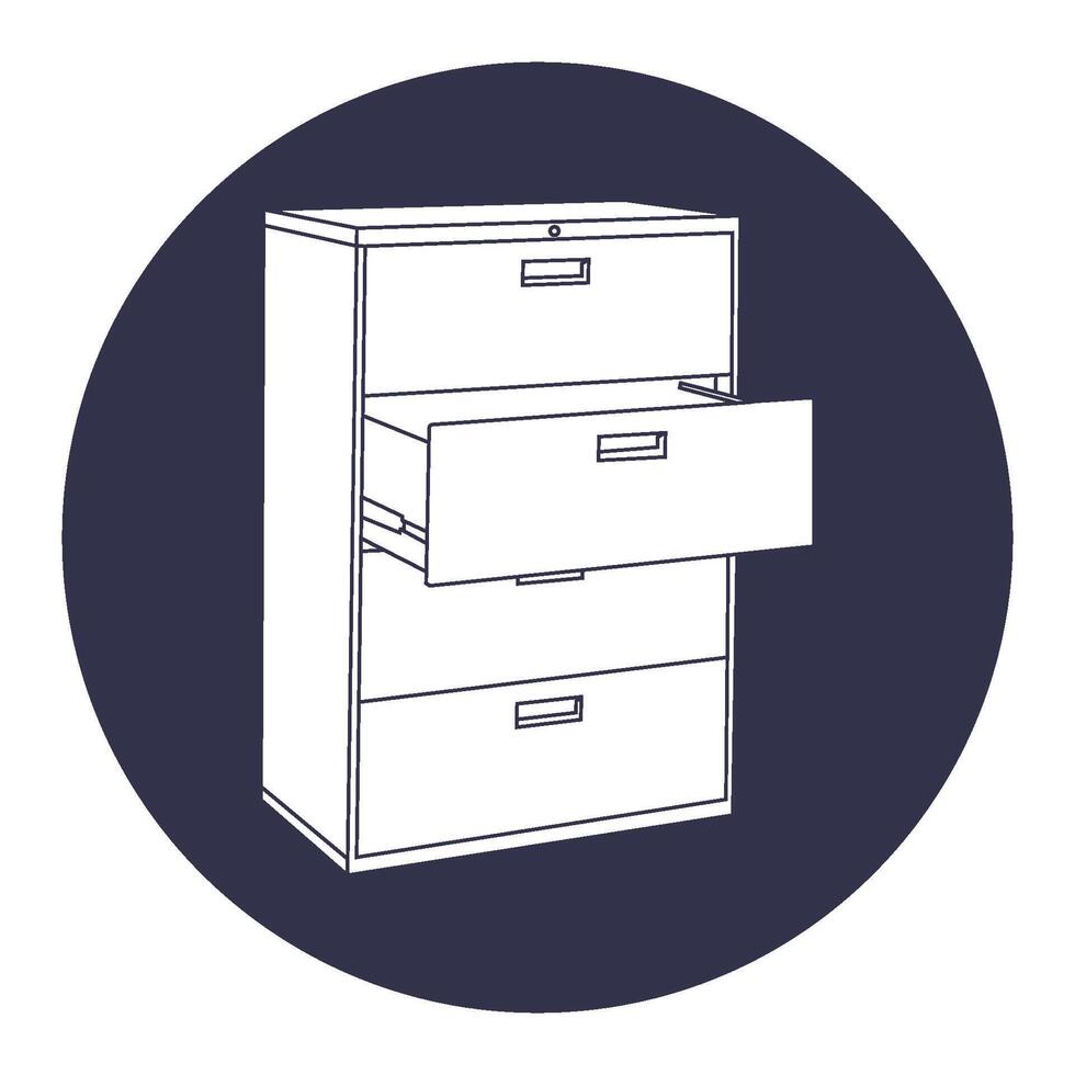 Cabinet cupboard icon vector