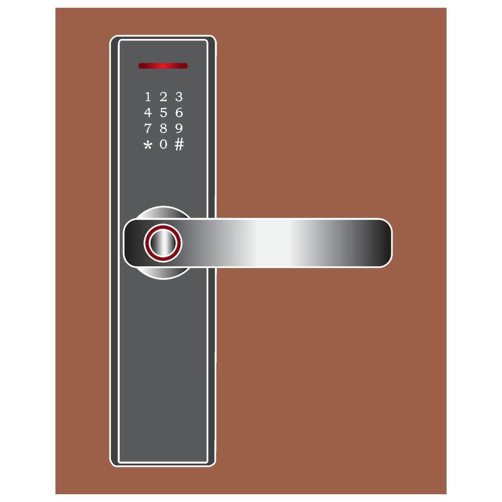 Minimalist door handle logo vector