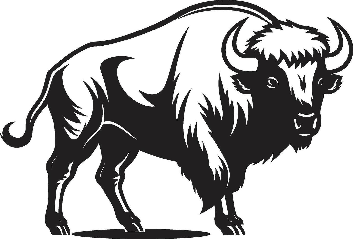 European Bison A Black Icon for Conservation Brands Black Bison Brewing A Logo with Bite vector