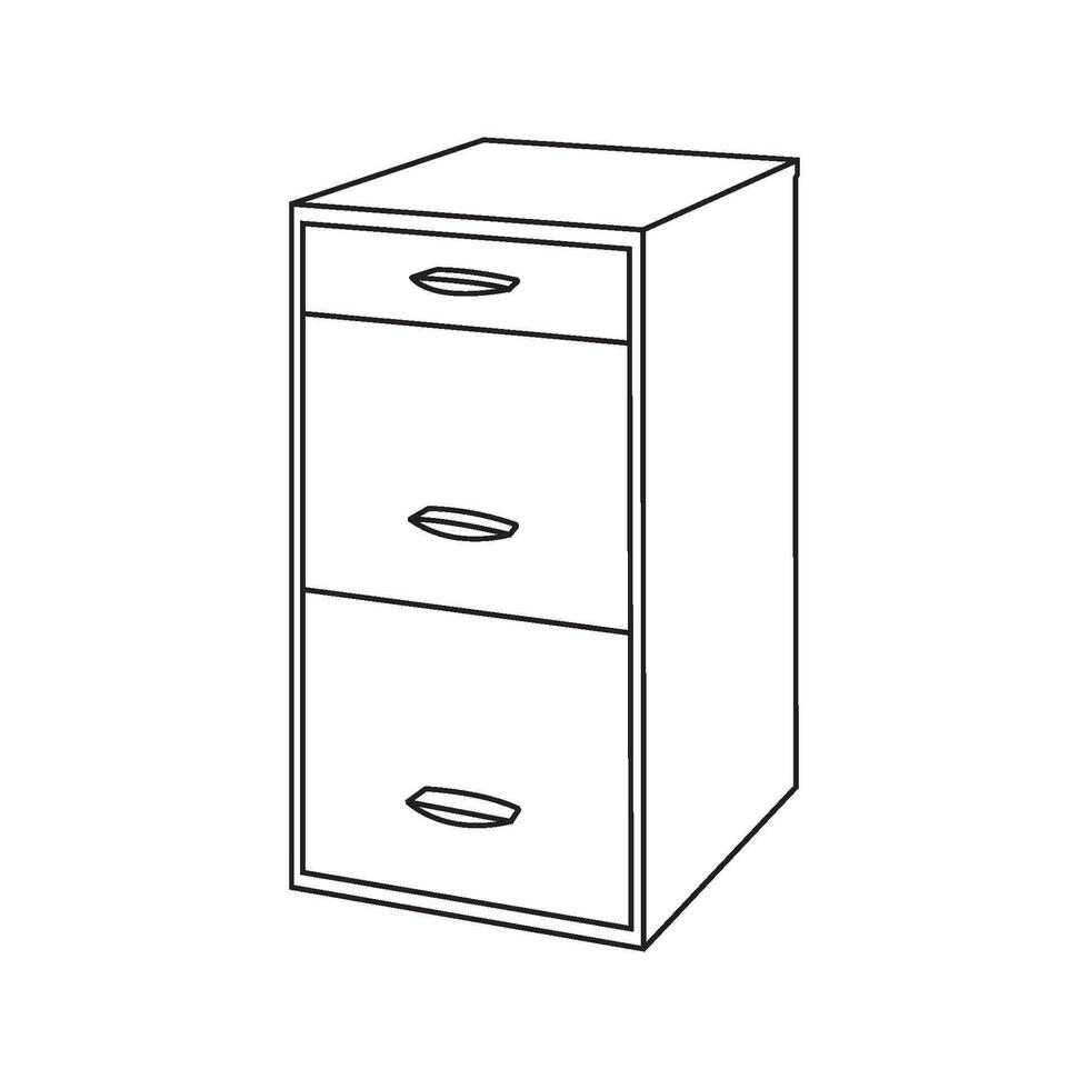 Cabinet cupboard icon vector
