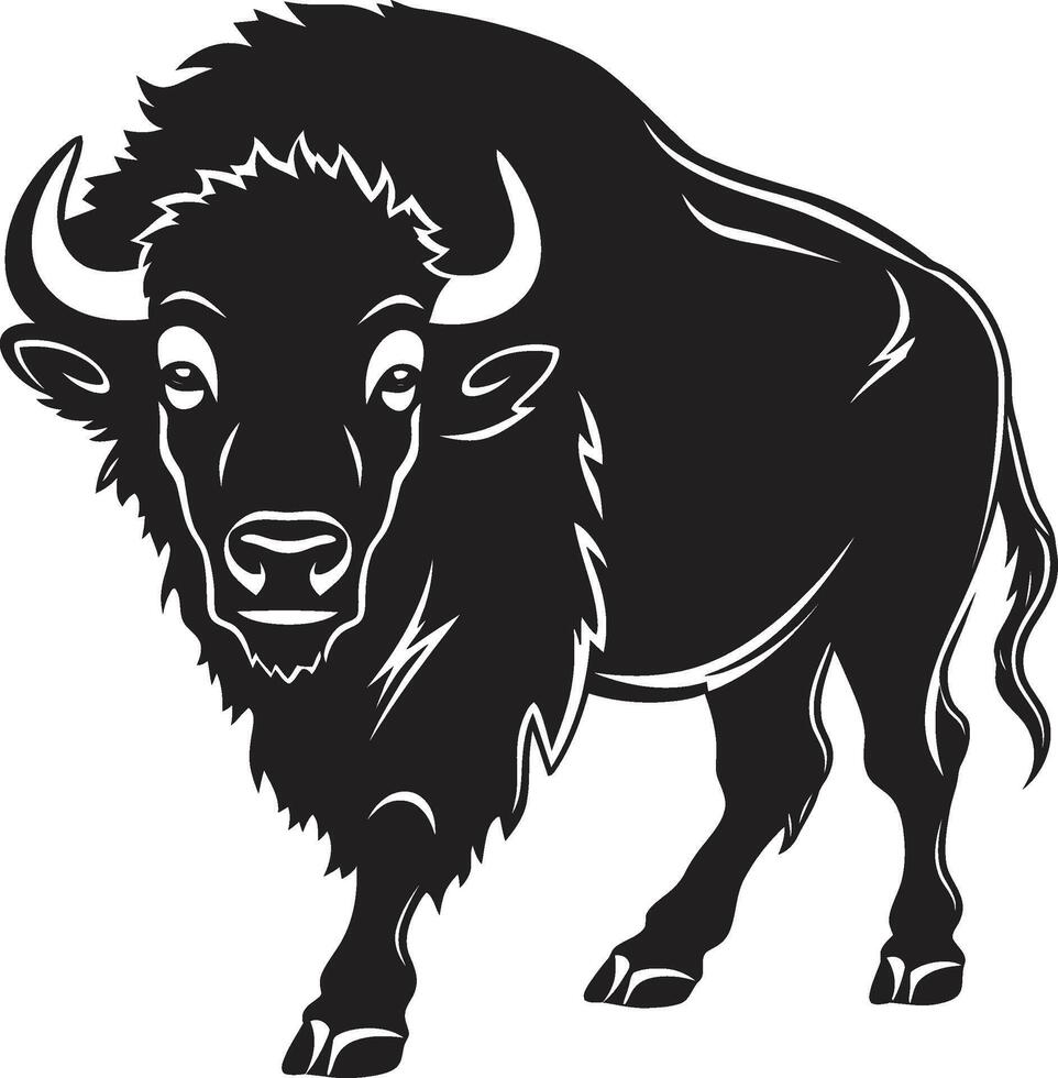 Stand Out from the Ordinary Black Bison Logo Power Build Trust and Recognition with the Black Bison vector