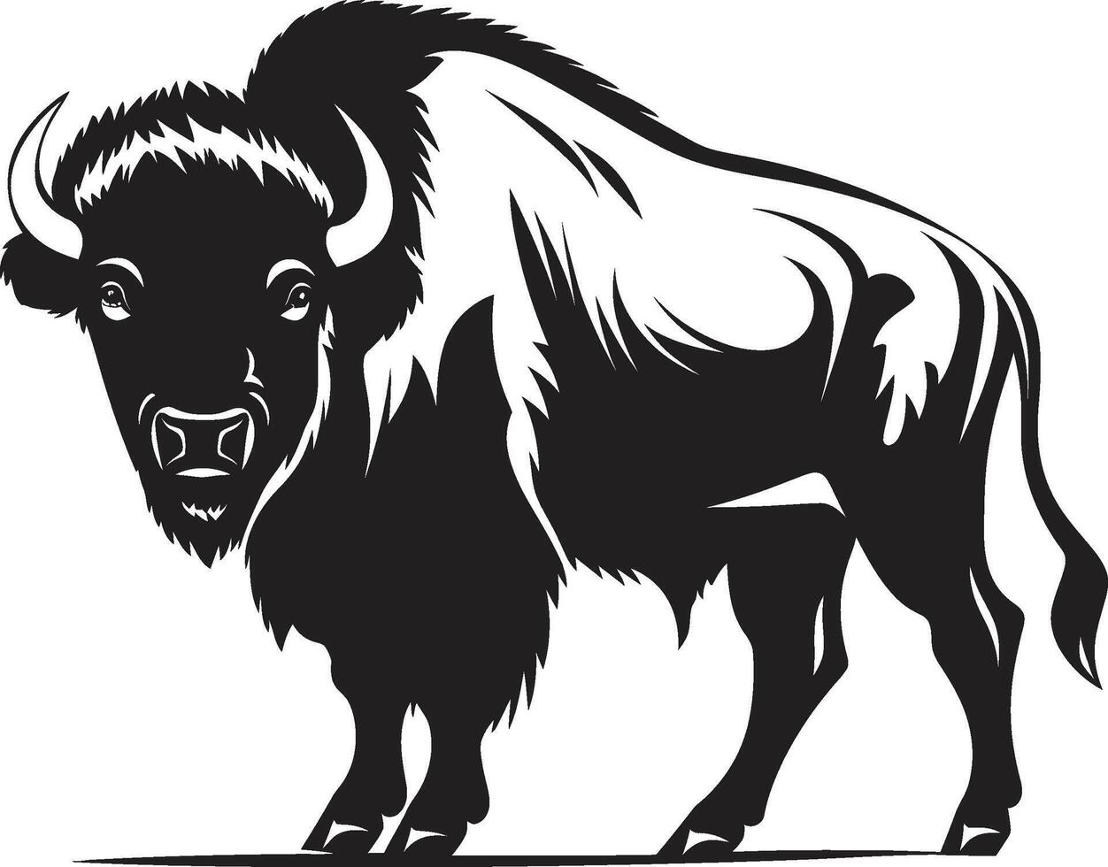 Stand Out from the Ordinary Black Bison Logo Build a Legacy of Strength Black Bison Logo vector