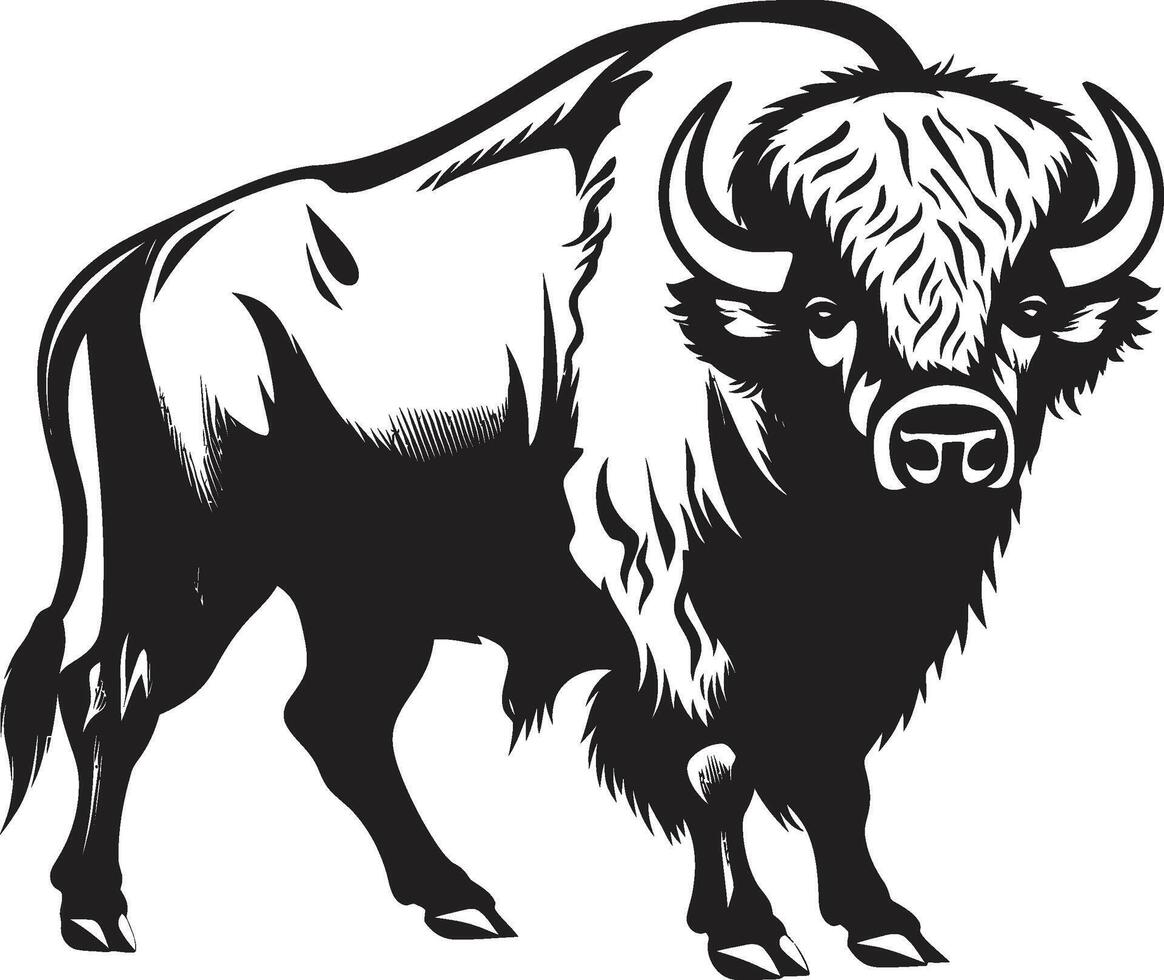 Black Bison Branding Stand Tall and Be Bold The Bison Way Strength Freedom and Power vector