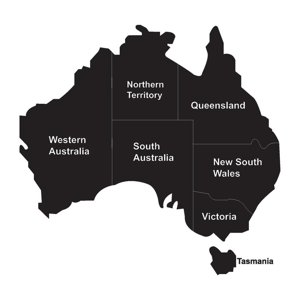 Australia map icon vector