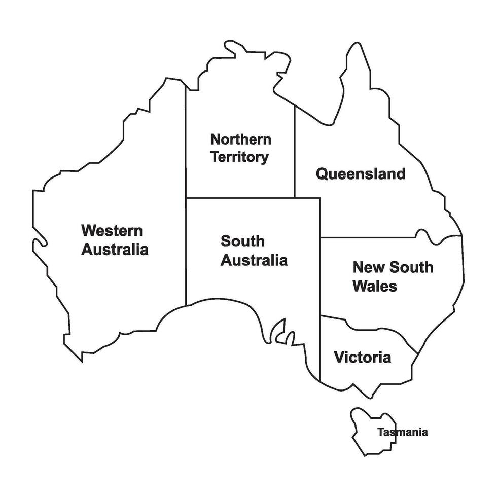 Australia map icon vector