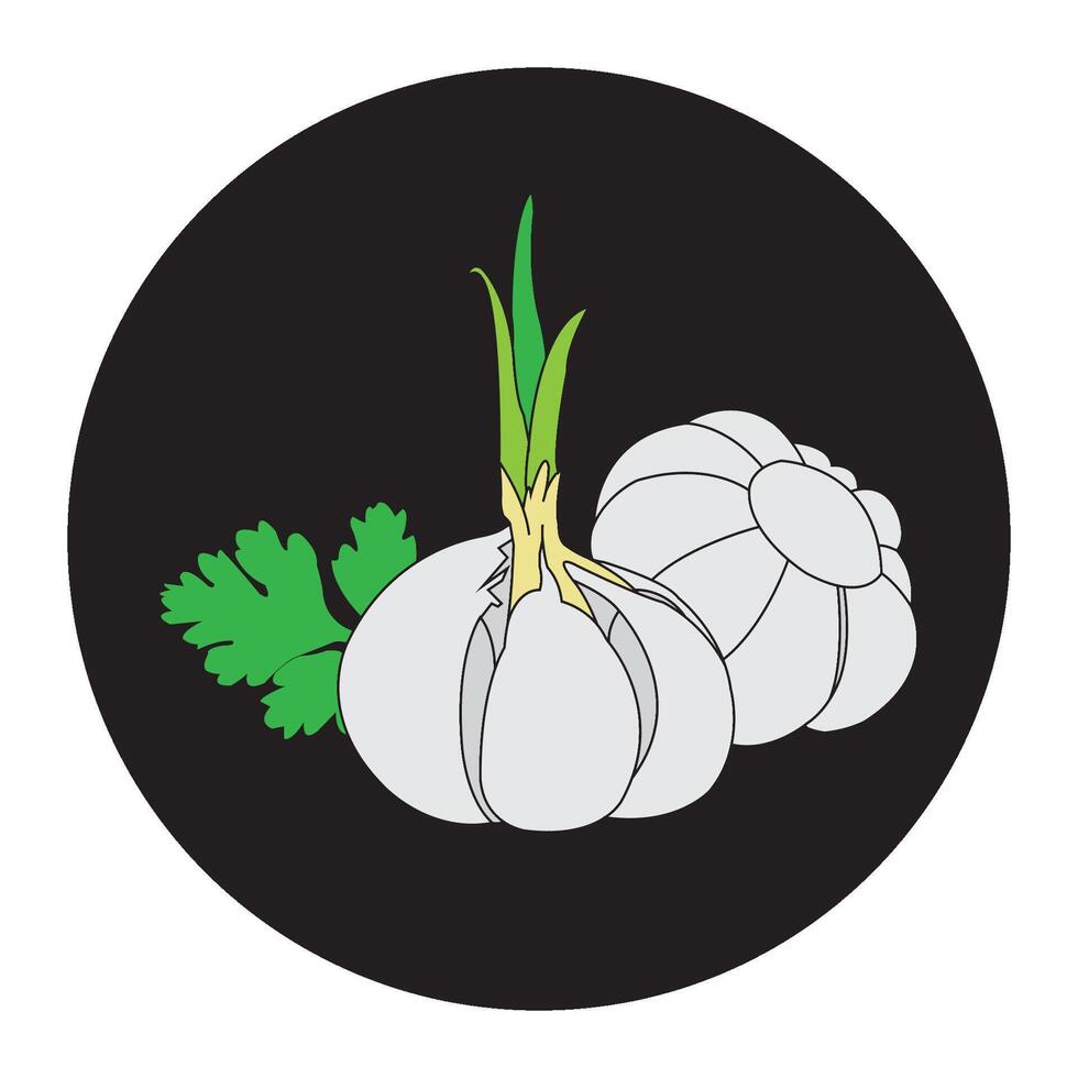 Garlic icon design vector