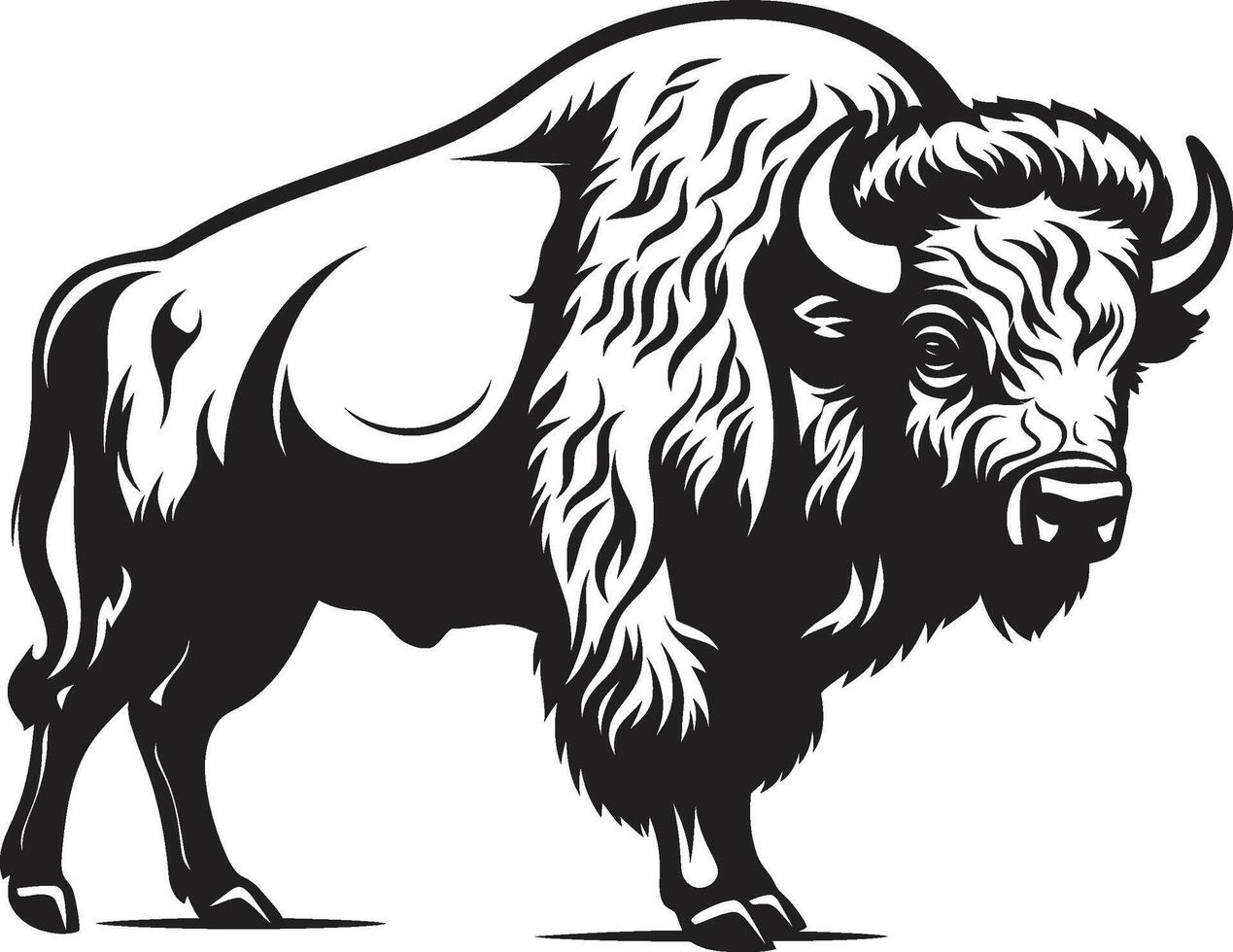 Black Bison Build a Brand as Strong as the Wild Attract Loyalty and Trust Black Bison Logo Design vector