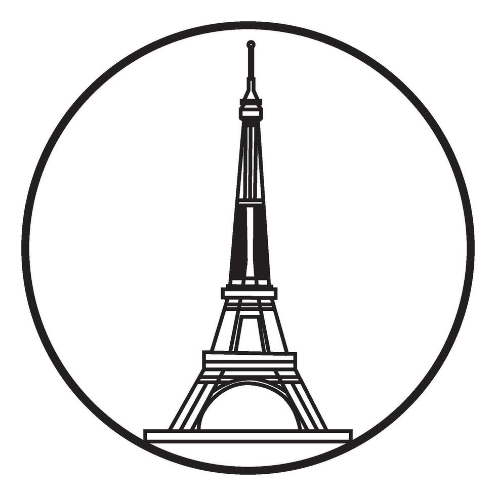 Eiffel tower in Paris icon vector