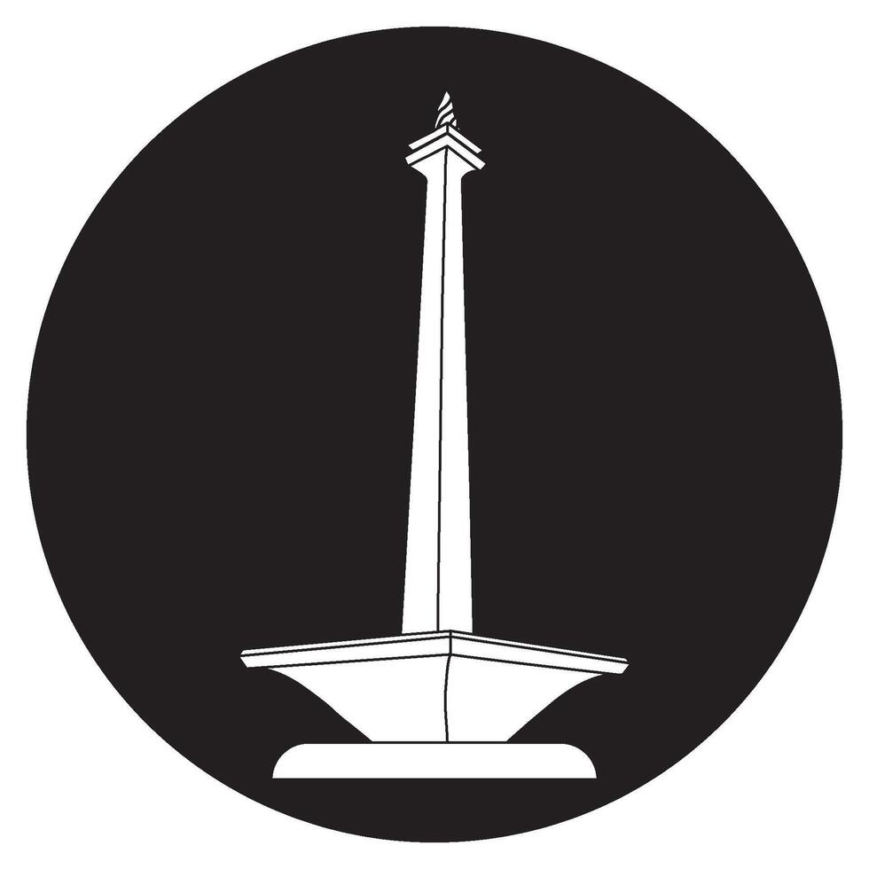 Monas monument icon vector