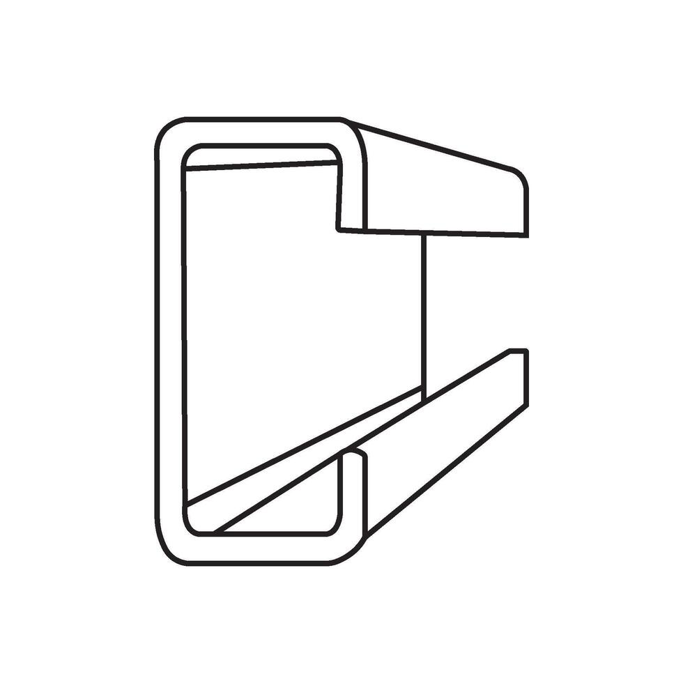 Profile steel icon vector