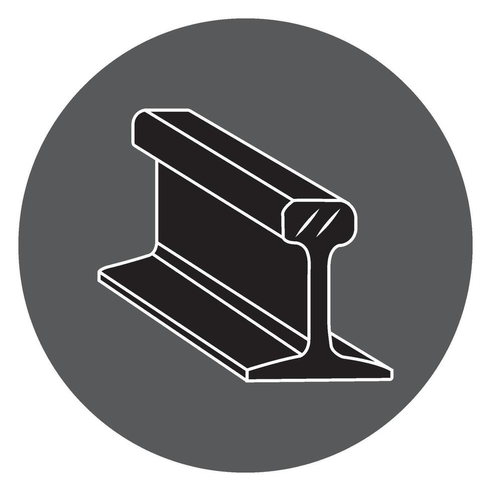 Steel rail icon design vector