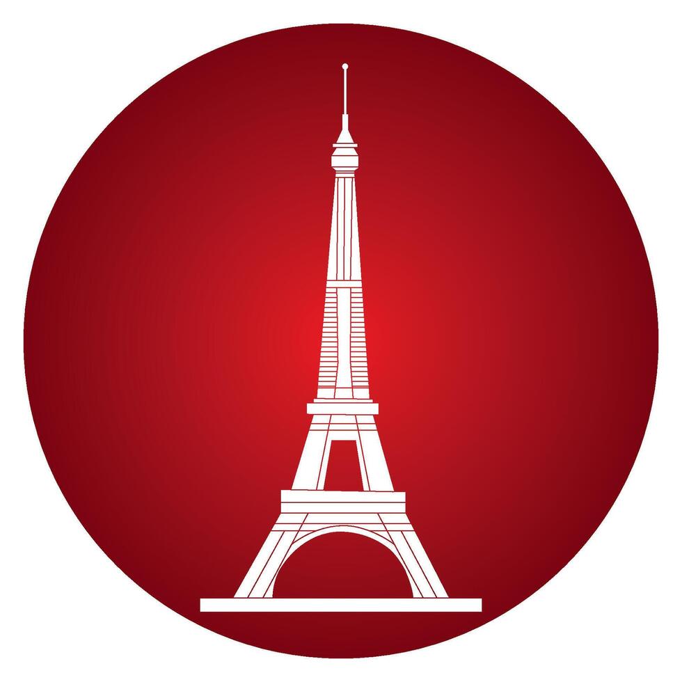 Eiffel tower in Paris icon vector