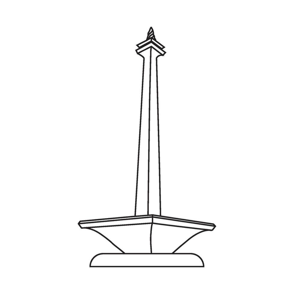 Monas monument icon vector