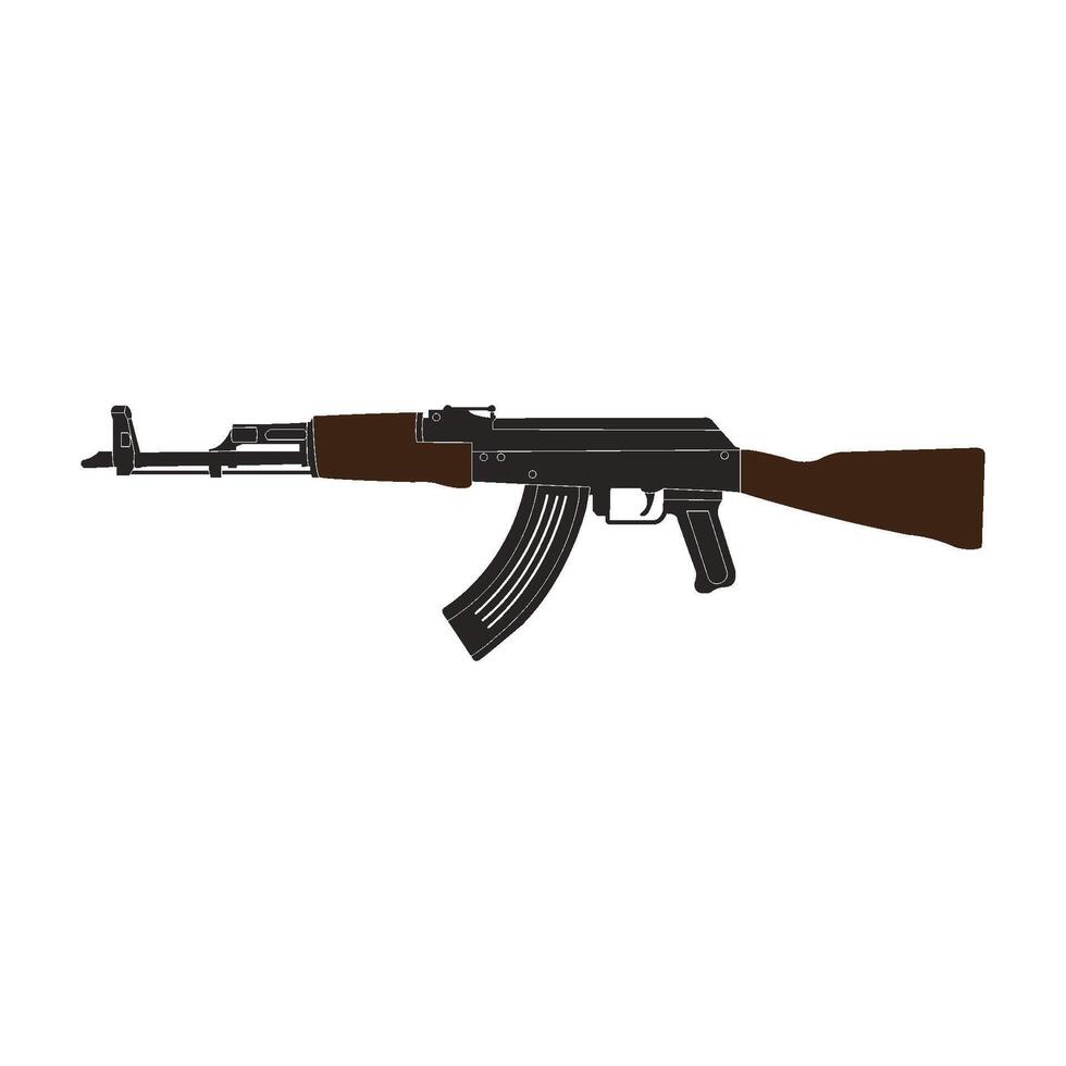 Assault rifle icon vector