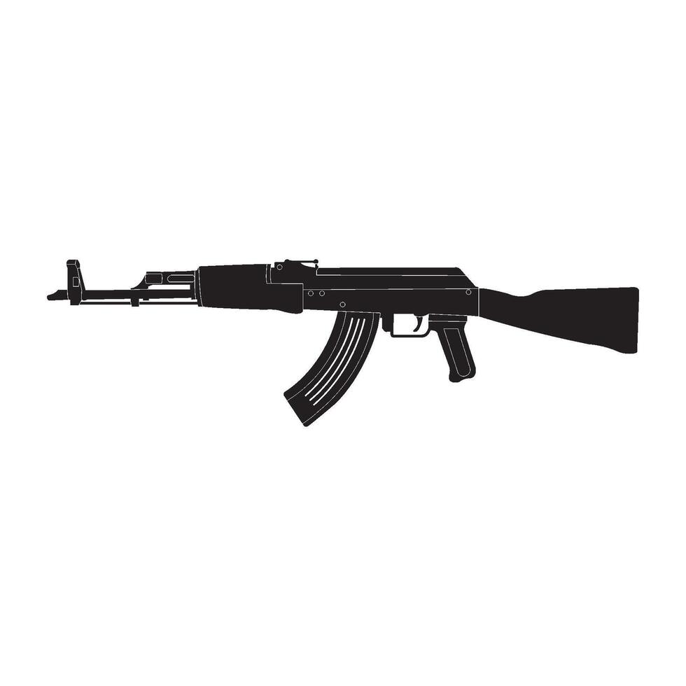 Assault rifle icon vector