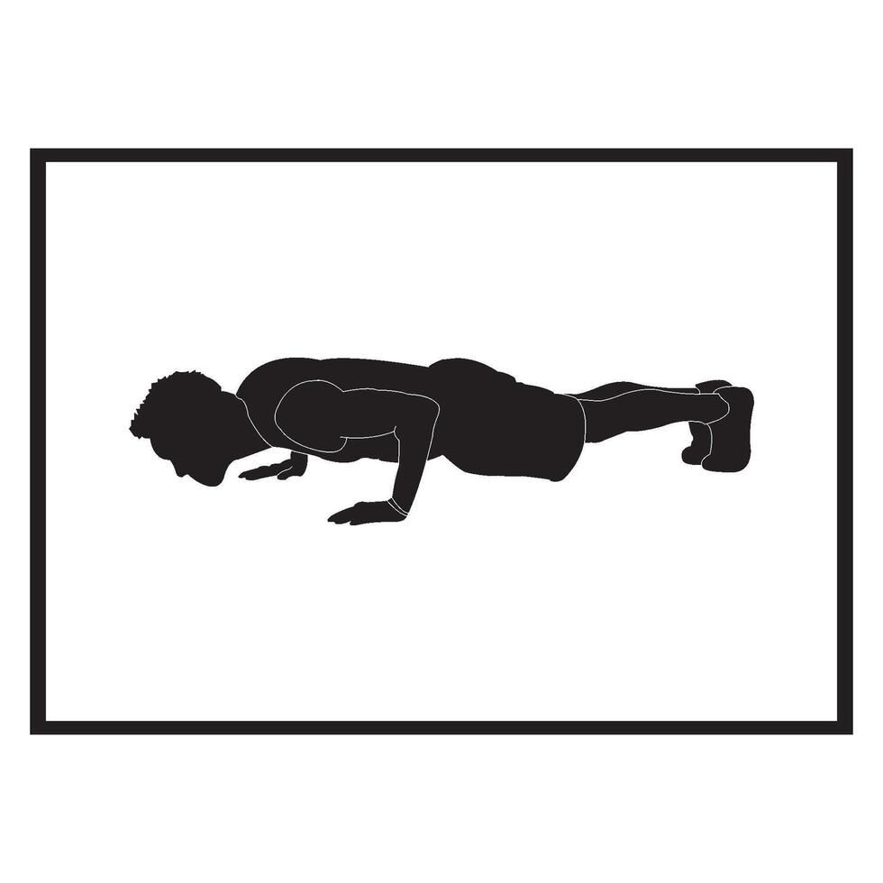 Push up icon vector