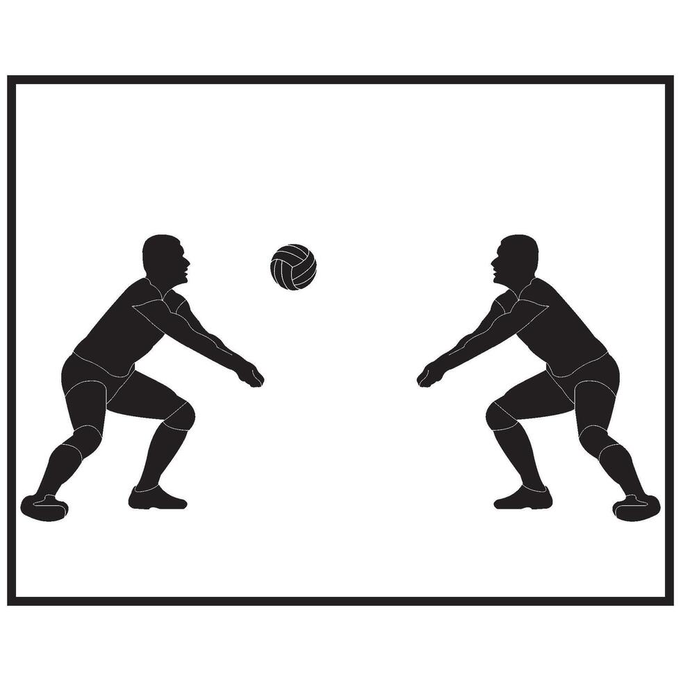 Volley ball player vector