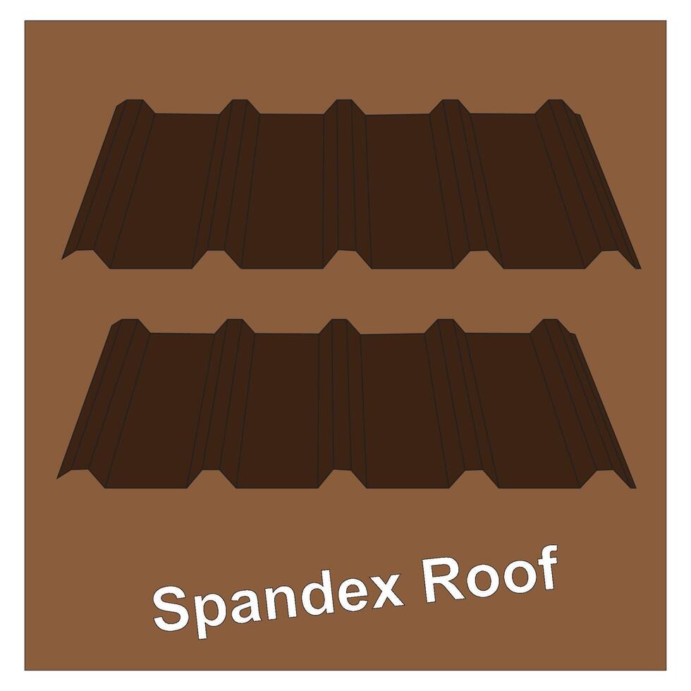 Spandex metal roof icon vector