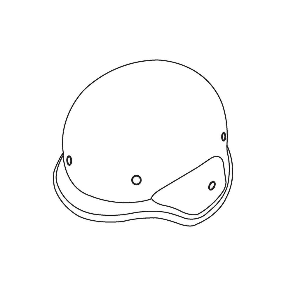 Military steel helmet icon vector