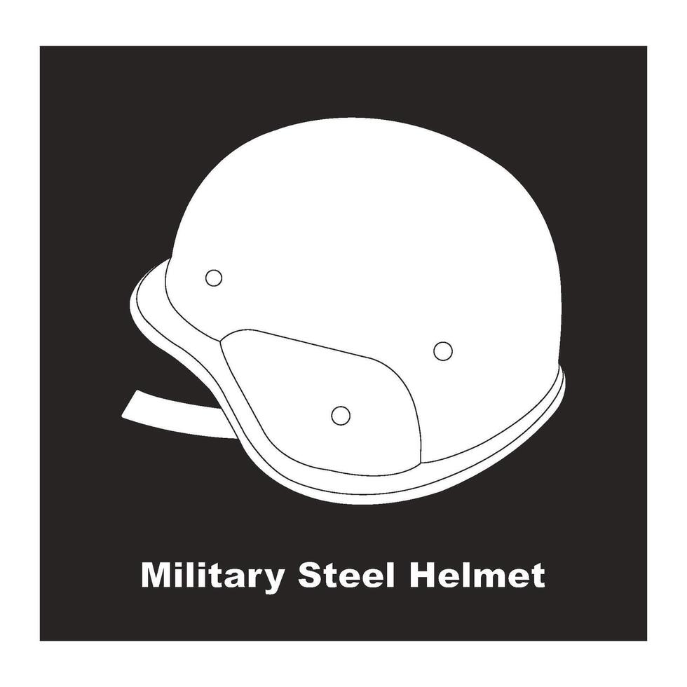 Military steel helmet icon vector