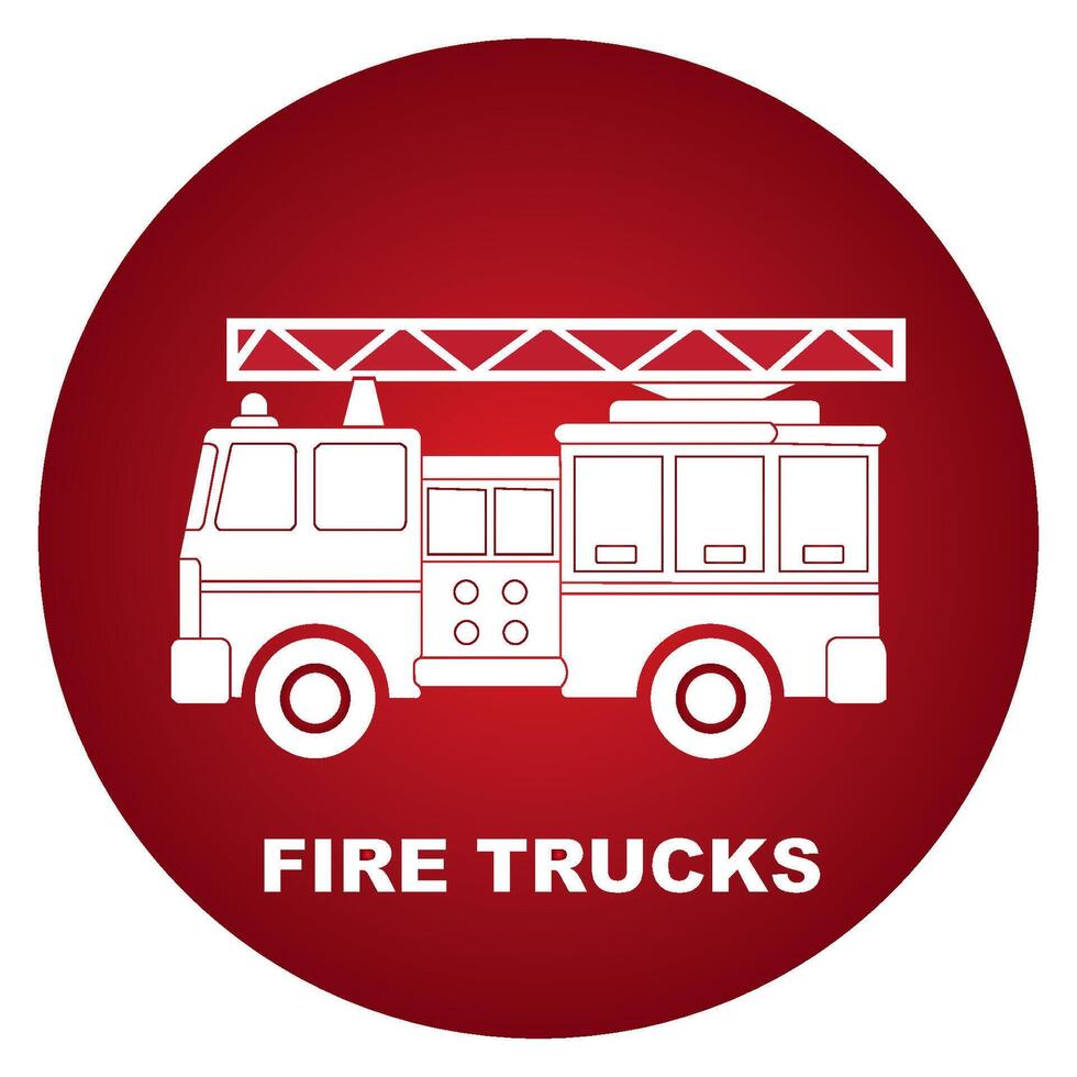 Fire trucks icon vector