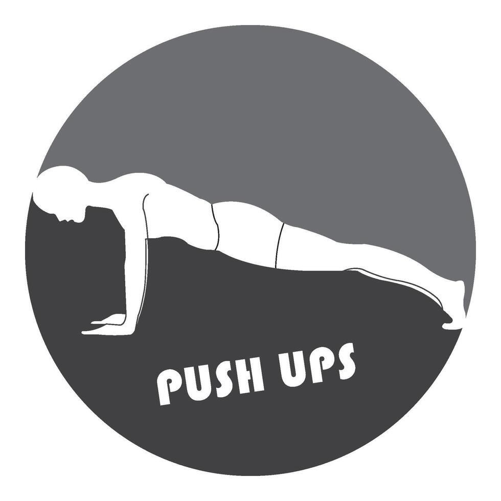 Push up icon vector